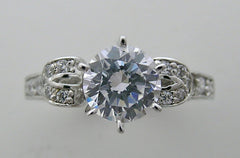 FEMININE DIAMOND DETAILED ENGAGEMENT RING SETTING