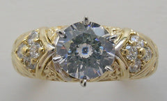 INTERESTING ENGAGEMENT RING SETTING DIAMOND ACCENT