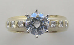 ENGAGEMENT RING SETTING RIGHT HAND RING REMOUNT WITH PRINCESS CUT DIAMND ACCENTS