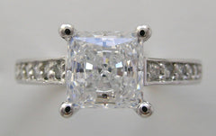 SPECIAL PRINCESS CUT DIAMOND ENGAGEMENT RING SETTING