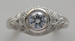 ANTIQUE ART DECO STYLE DIAMOND BEZEL FILLIGREE RING SETTING