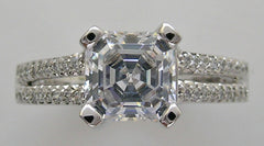 ENGAGEMENT RING SETTING WITH SPLIT DIAMOND SHANK