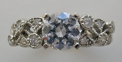 RING SETTING MIL GRAIN DIAMOND ACCENT TO FIT ANY SHAPE AND SIZE GEMSTONE