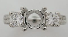 DIAMOND THREE STONE RING SETTING