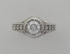 RING SETTING OR RING REMOUNT SETTING DESIGNER COLLECTION DIAMOND ACCENT