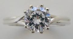 SIMPLY ELEGANT EIGHT PRONG SOLITAIRE ENGAGEMENT RING SETTING