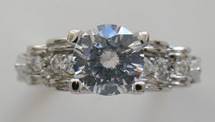 ART DECO ANTIQUE STYLE DIAMOND RIBBON DESIGNED ENGAGEMENT RING SETTING