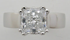 REMOUNT OR ENGAGEMENT RING SETTING WIDE HEFTY WITH ACCENT DIAMONDS