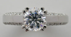 PRETTY DIAMOND STUDDED ENGAGEMENT RING SETTING