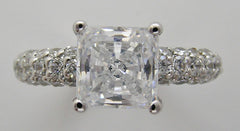 CHARMING DIAMOND PRINCESS CUT ENGAGEMENT RING SETTING