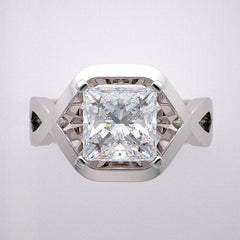 GEOMETRIC DECO STYLE ENGAGEMENT RING SETTING FROM THE ARCHITECTURAL DESIGN COLLECTION