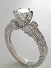 PRETTY DIAMOND ENGAGEMENT RING SETTING