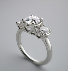 DIFFERENT THREE STONE DIAMOND ENGAGEMENT RING SETTING