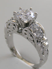 ALLURING DIAMOND ACCEDNTED ENGAGEMENT RING SETTING OR RIGHT HAND RING