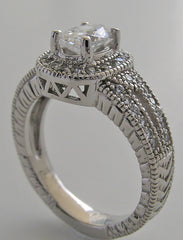 OVAL SHAPE DIAMOND ACCENT RING SETTING