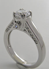 DIAMOND ENGAGEMENT RING SETTING DIAMOND ACCENTS