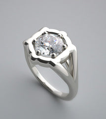 TRADITIONAL FLUSH BEZEL PRONG RING SETTING