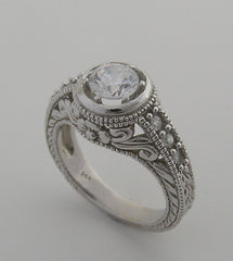 RING SETTING OR RING REMOUNT SETTING DESIGNER COLLECTION DIAMOND ACCENT