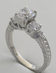 ELEGANT DIAMOND ENGAGEMENT RING SETTING