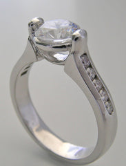 ELEGANT MODERN BEZEL DESIGN ENGAGEMENT RING SETTING