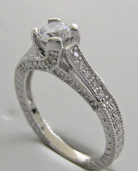 INTERESTING DIAMOND ENGAGEMENT RING SETTING