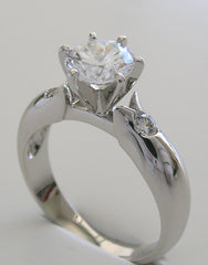 ATTRACTIVE TULIP DIAMOND ENGAGEMENT RING SETTING