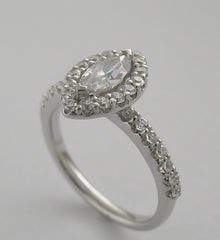 UNIQUE HALO MARQUISE DIAMOND ENGAGEMENT RING SETITNG