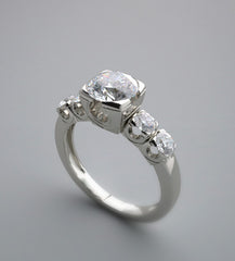 VINTAGE STYLE FISHTAIL DIAMOND ENGAGEMENT RING SETTING