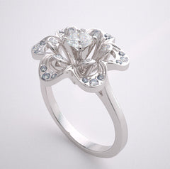 FLORAL RING DIAMOND RING SETTING