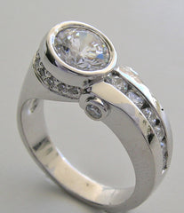 INTERESTING UNUSUAL CONTEMPORARY DIAMOND RING SETTING