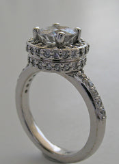 BEAUTIFUL HALO DESIGN DIAMOND ENGAGEMENT RING SETTING