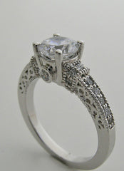 BEAUTIFUL DESIGN DIAMOND ACCENTED ENGAGEMENT RING OR REMOUNT SETTING