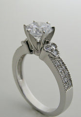 DIFFERENT RING SETTING WITH ART DECO STYLE AND DIAMOND ACCENT