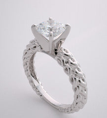 LOVELY TEXTURED INTERESTING ENGAGEMENT RING SETTING