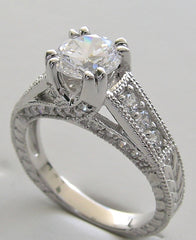 IMPORTANT FEMININE DIAMOND ENGAGEMENT RING SETTING OR REMOUNT