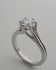 TIMELESS SOLITAIRE SIX PRONG ENGAGEMENT RING SETTING