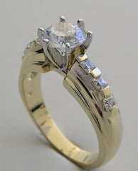 ENGAGEMENT RING SETTING RIGHT HAND RING REMOUNT WITH PRINCESS CUT DIAMND ACCENTS