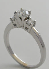 PETITE THREE STONE DIAMOND PRE ENGAGEMENT RING SETTING