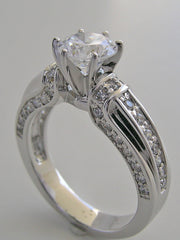 BEAUTIFUL MICRO PAVE DIAMOND ENGAGEMENT RING SETTING