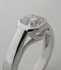 ELEGANT RING SETTING DESIGNER COLLECTION ASSCHER HIS OR HER