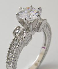 PRETTY DIAMOND ENGAGEMENT RING SETTING