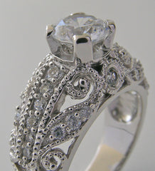 DIFFERENT ANTIQUE STYLE DIAMOND ENGAGEMENT RING SETTING