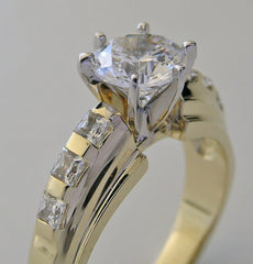 ENGAGEMENT RING SETTING RIGHT HAND RING REMOUNT WITH PRINCESS CUT DIAMND ACCENTS