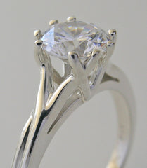 SIMPLY ELEGANT EIGHT PRONG SOLITAIRE ENGAGEMENT RING SETTING