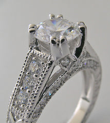 IMPORTANT FEMININE DIAMOND ENGAGEMENT RING SETTING OR REMOUNT