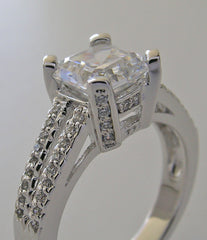 ENGAGEMENT RING SETTING WITH SPLIT DIAMOND SHANK