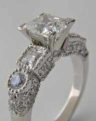 ANTIQUE STYLE UNIQUE DIAMOND ENGAGEMENT RING MOUNTING