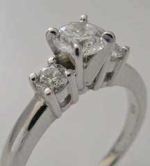 PETITE THREE STONE DIAMOND PRE ENGAGEMENT RING SETTING