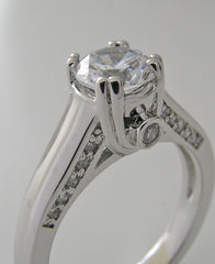 DIAMOND ENGAGEMENT RING SETTING DIAMOND ACCENTS