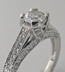 INTERESTING DIAMOND ENGAGEMENT RING SETTING